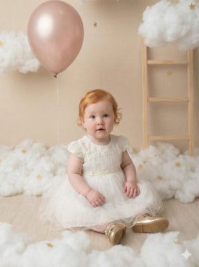 Vestido Menina Bonita Bebe Ana Livia Off - Leveza e Elegância para Meninas | Bebeloo Kids