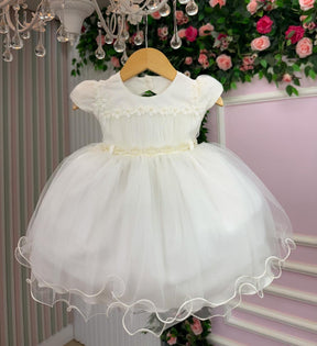 Vestido Menina Bonita Bebe Ana Livia Off - Leveza e Elegância para Meninas | Bebeloo Kids