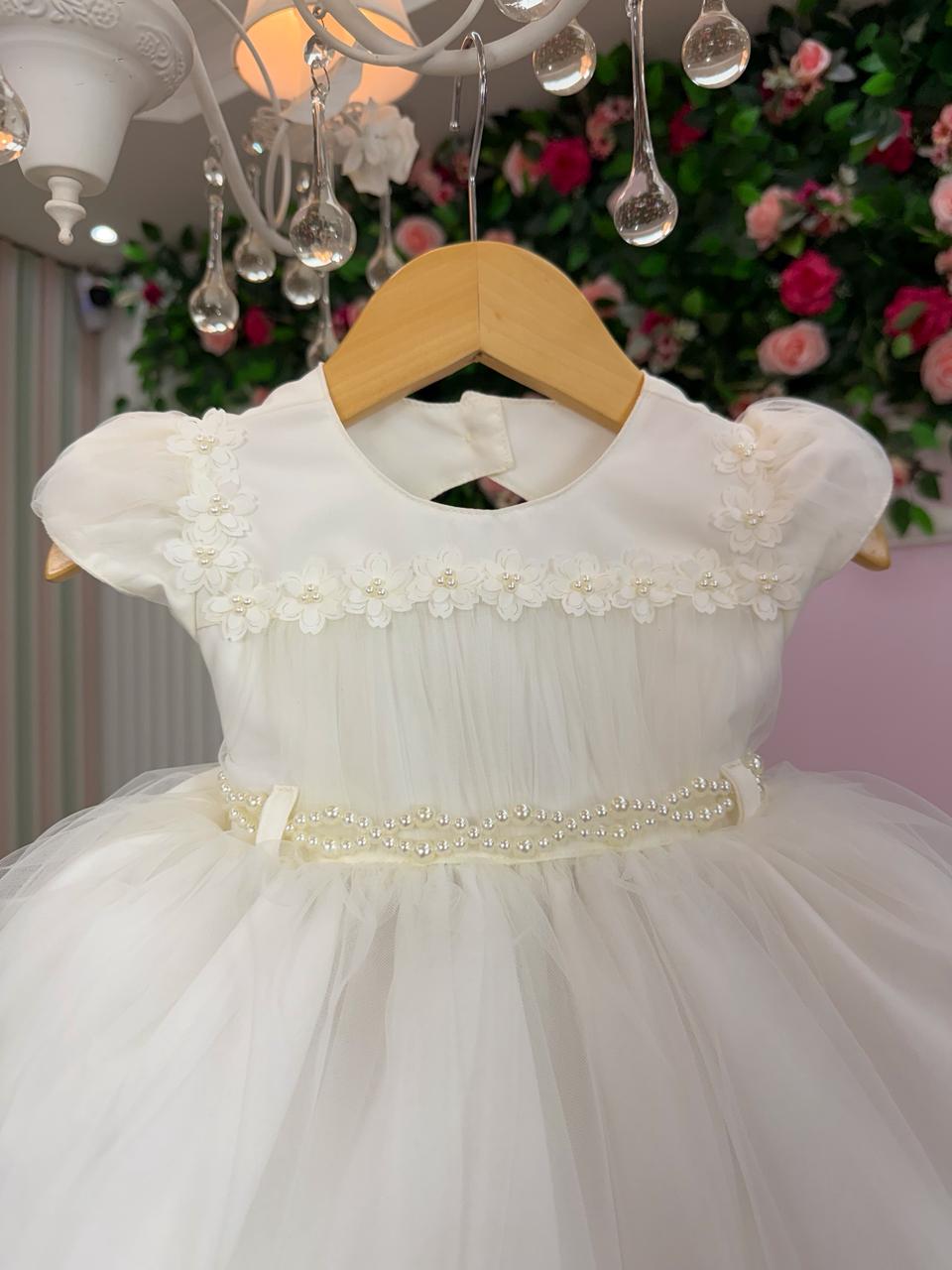 Vestido Menina Bonita Bebe Ana Livia Off - Leveza e Elegância para Meninas | Bebeloo Kids