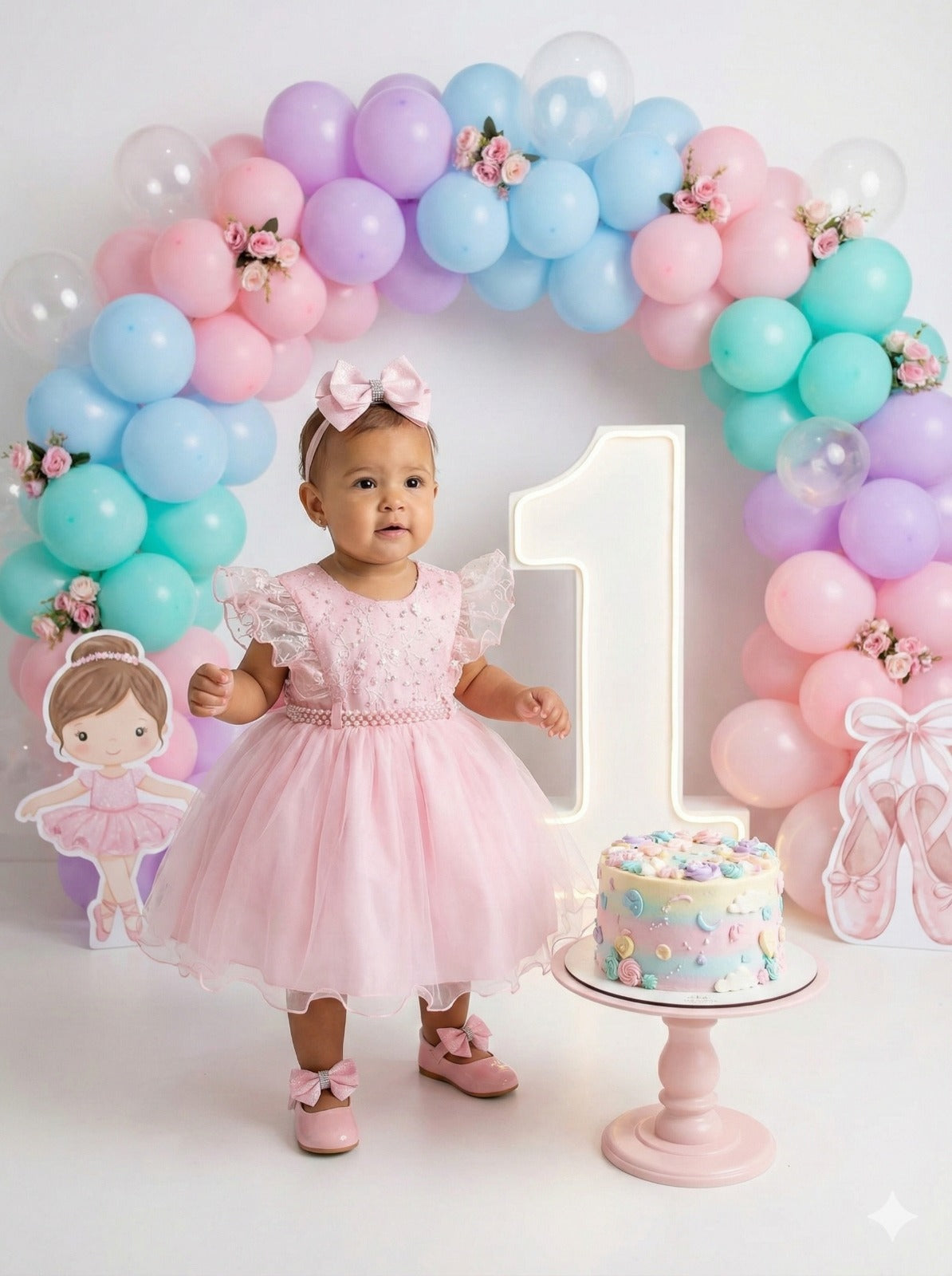 Vestido Menina Bonita Bebe Ana Liz Rosa - Leveza e Elegância para Meninas | Bebeloo Kids