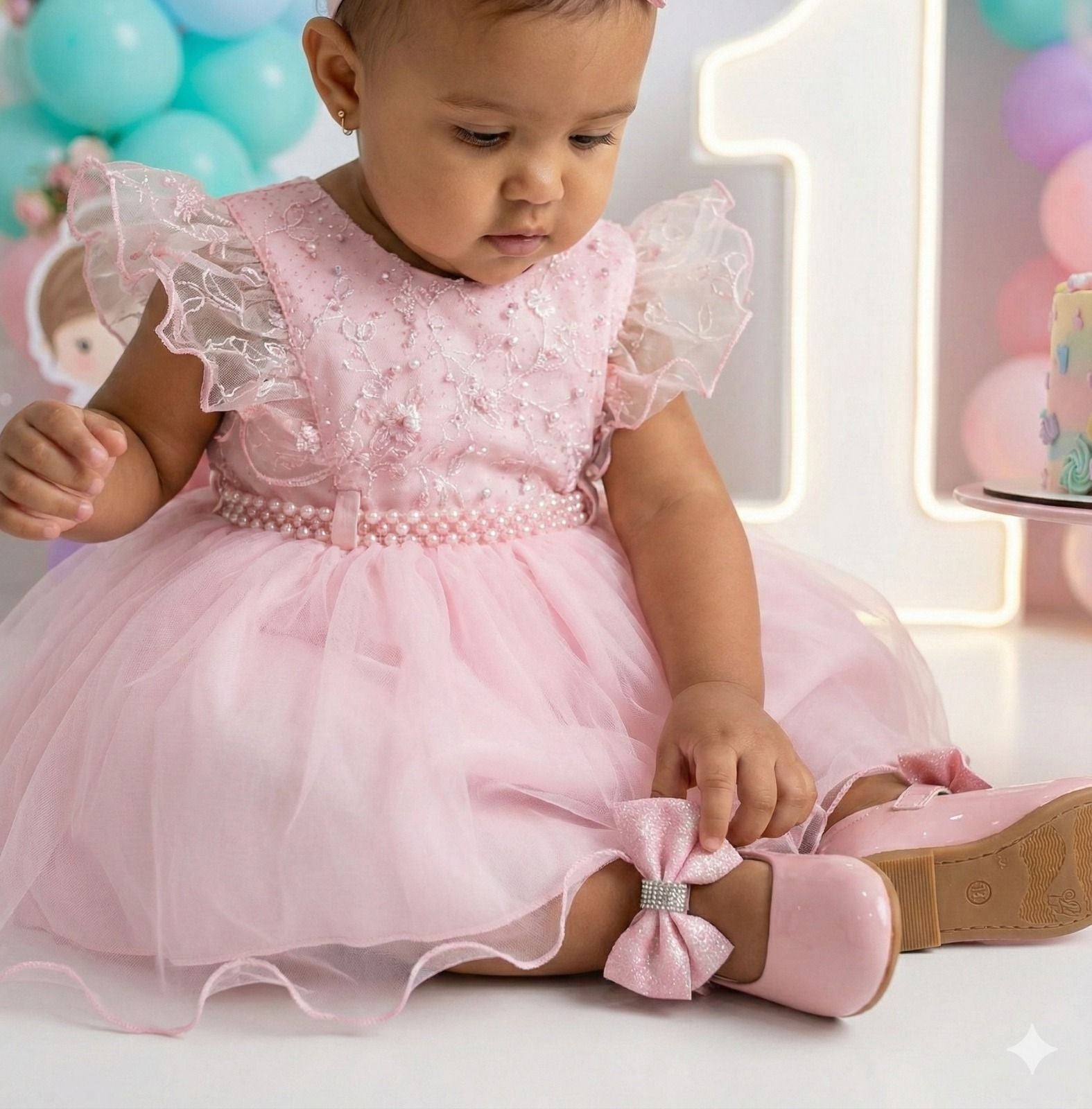 Vestido Menina Bonita Bebe Ana Liz Rosa - Leveza e Elegância para Meninas | Bebeloo Kids