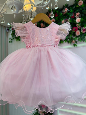 Vestido Menina Bonita Bebe Ana Liz Rosa - Leveza e Elegância para Meninas | Bebeloo Kids