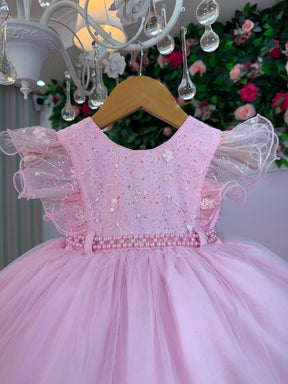Vestido Menina Bonita Bebe Ana Liz Rosa - Leveza e Elegância para Meninas | Bebeloo Kids