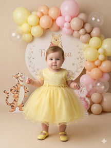 Vestido Menina Bonita Bebe Ana Sofia Amarelo - Leveza e Elegância para Meninas | Bebeloo Kids