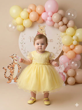 Vestido Menina Bonita Bebe Ana Sofia Amarelo - Leveza e Elegância para Meninas | Bebeloo Kids