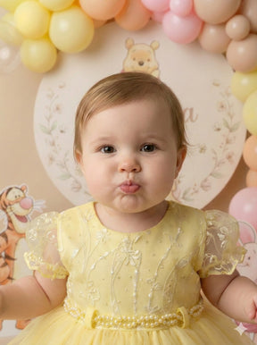 Vestido Menina Bonita Bebe Ana Sofia Amarelo - Leveza e Elegância para Meninas | Bebeloo Kids