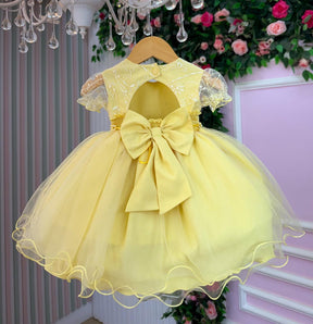 Vestido Menina Bonita Bebe Ana Sofia Amarelo - Leveza e Elegância para Meninas | Bebeloo Kids