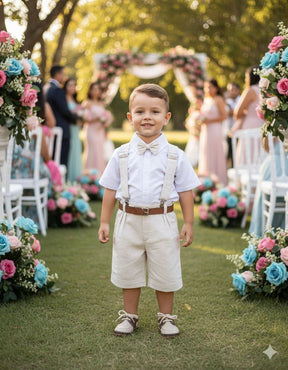Conjunto Miss Cherry Social Linho Shorts Gustavo - Estilo Delicado para o Dia a Dia | Bebeloo Kids