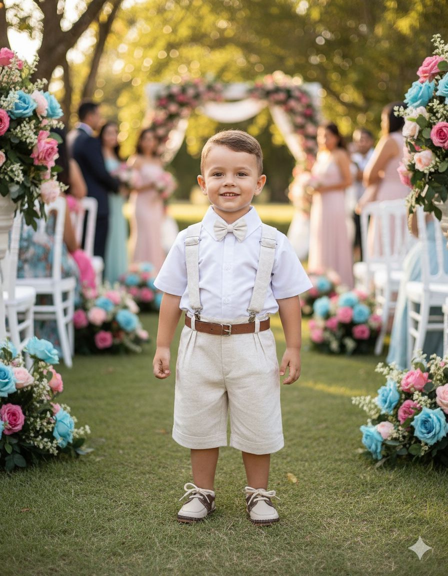 Conjunto Miss Cherry Social Linho Shorts Gustavo - Estilo Delicado para o Dia a Dia | Bebeloo Kids