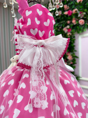 Vestido Marie Junino Luxo Ursinho do Sertão Pink - Leveza e Elegância para Meninas | Bebeloo Kids