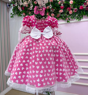 Vestido Marie Junino Luxo Ursinho do Sertão Pink - Leveza e Elegância para Meninas | Bebeloo Kids