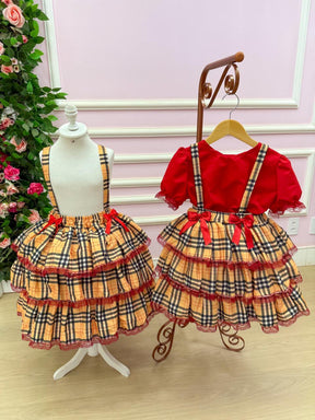Salopete - Saia Adulto Junino Banana Club Luxo Encanto Caipira - Delicadeza e Feminilidade para Meninas | Bebeloo Kids