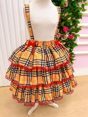 Salopete - Saia Adulto Junino Banana Club Luxo Encanto Caipira - Delicadeza e Feminilidade para Meninas | Bebeloo Kids