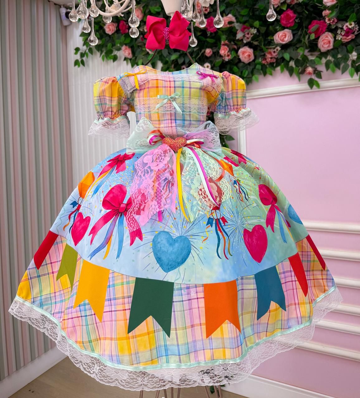 Vestido Marie Junino Luxo Balão Encantado - Leveza e Elegância para Meninas | Bebeloo Kids