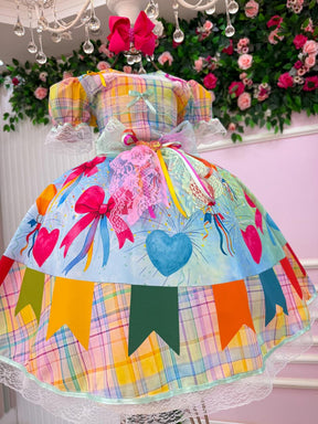 Vestido Marie Junino Luxo Balão Encantado - Leveza e Elegância para Meninas | Bebeloo Kids
