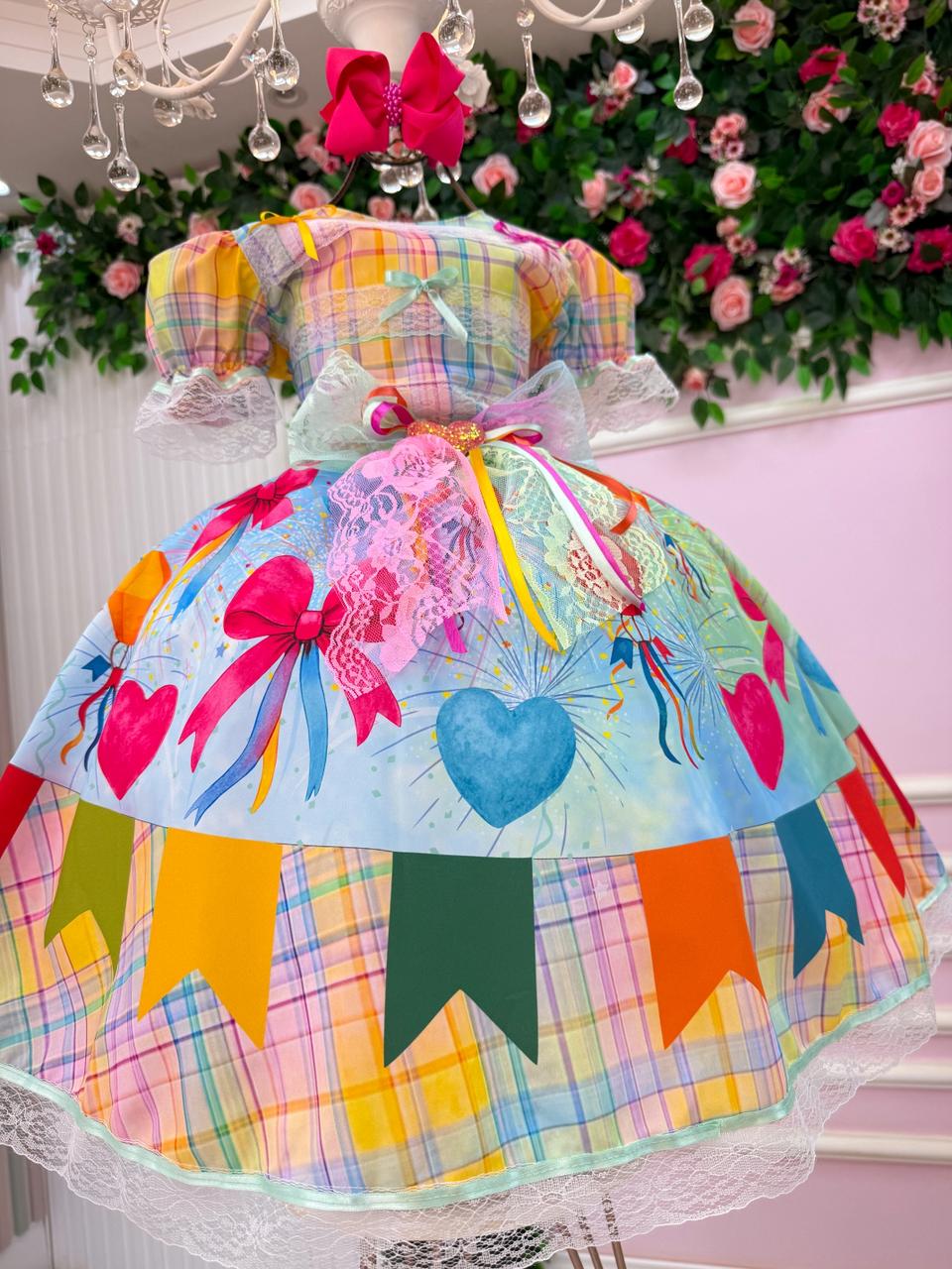 Vestido Marie Junino Luxo Balão Encantado - Leveza e Elegância para Meninas | Bebeloo Kids