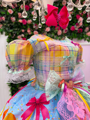 Vestido Marie Junino Luxo Balão Encantado - Leveza e Elegância para Meninas | Bebeloo Kids