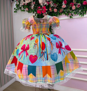 Vestido Marie Junino Luxo Balão Encantado - Leveza e Elegância para Meninas | Bebeloo Kids