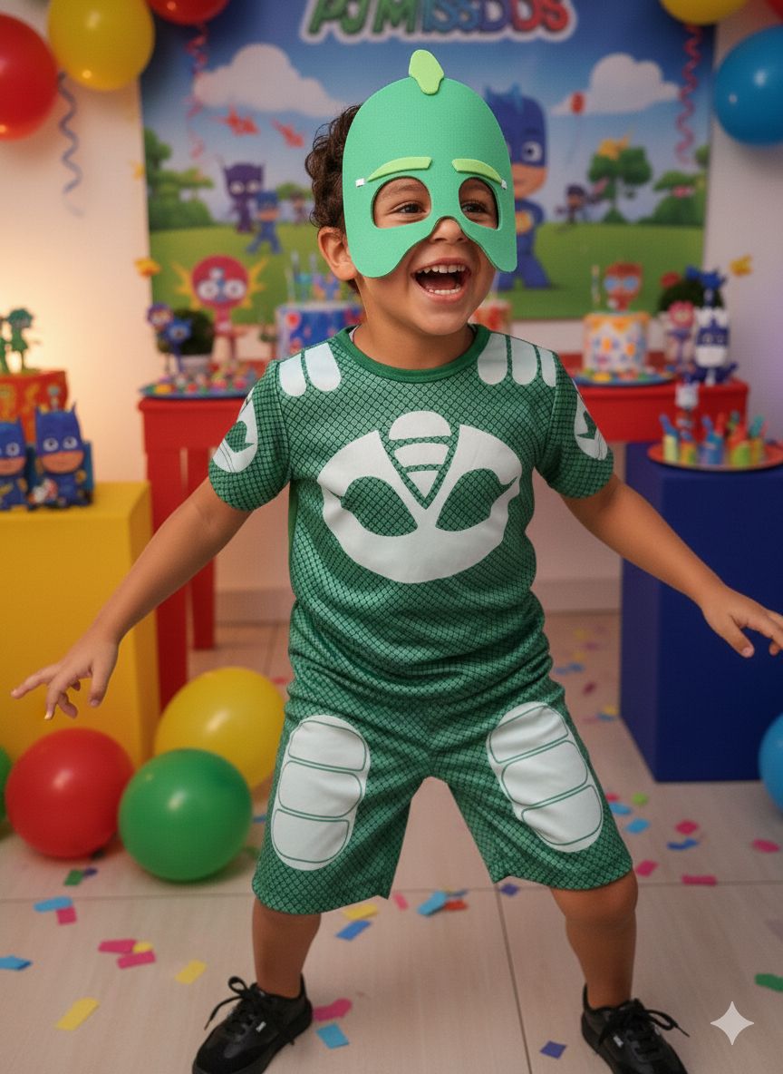 Fantasia Lagartixo PJ Masks - Diversão e Encanto para Brincar | Bebeloo Kids