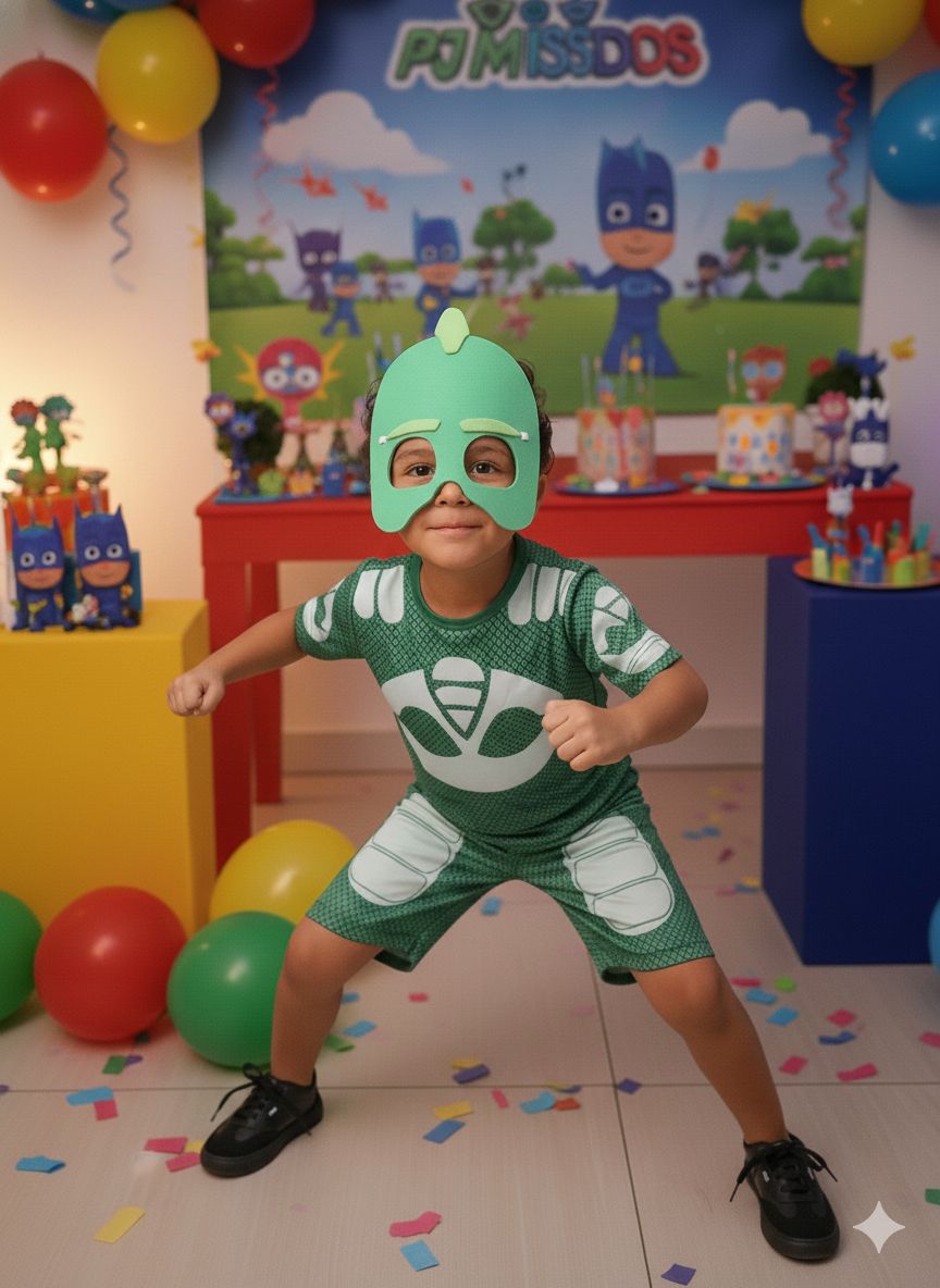 Fantasia Lagartixo PJ Masks - Diversão e Encanto para Brincar | Bebeloo Kids