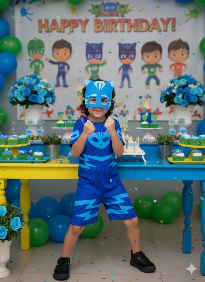 Fantasia Menino-Gato PJ Masks - Diversão e Encanto para Brincar | Bebeloo Kids