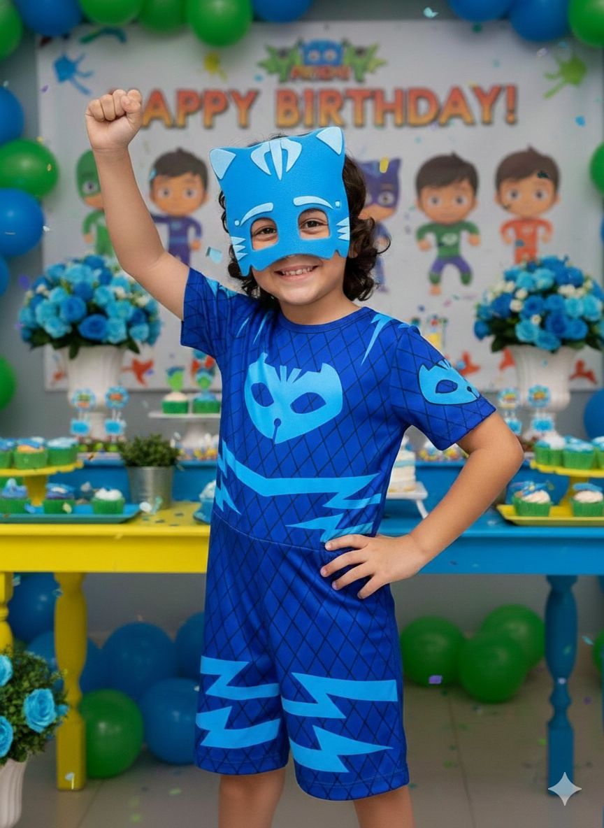 Fantasia Menino-Gato PJ Masks - Diversão e Encanto para Brincar | Bebeloo Kids