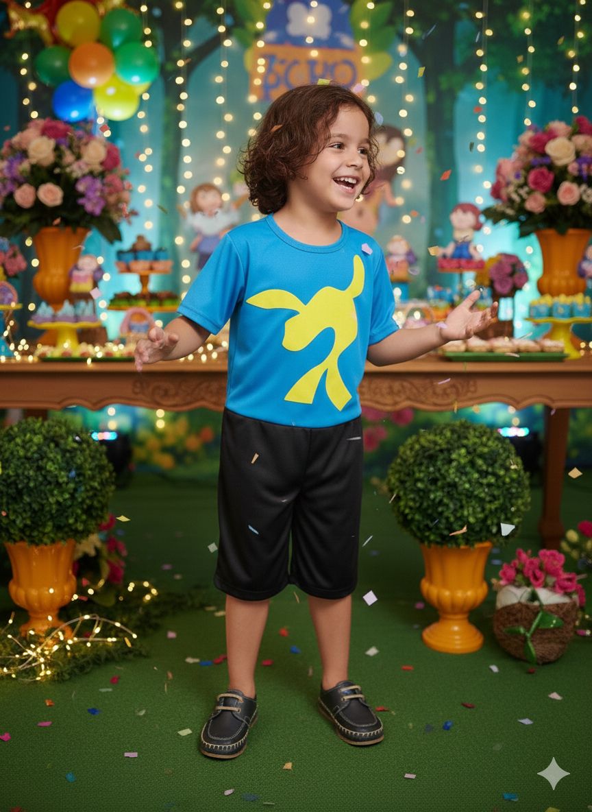 Fantasia Lucas Neto-Aventureiro Azul - Diversão e Encanto para Brincar | Bebeloo Kids