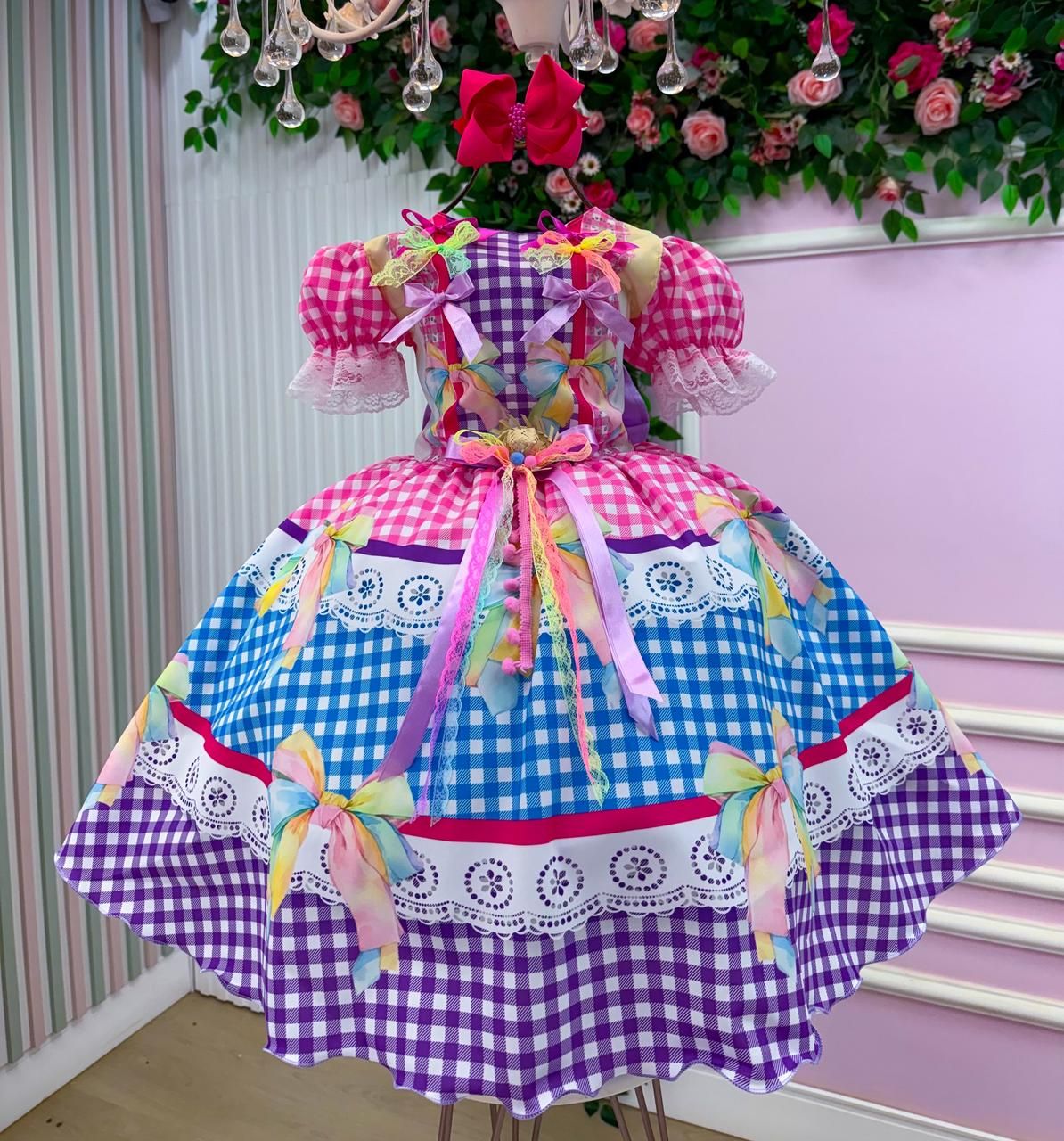 Vestido Marie Junino Laço da Alegria - Toque Delicado para Completar o Visual | Bebeloo Kids