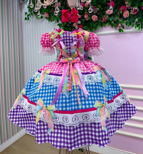 Vestido Marie Junino Laço da Alegria - Toque Delicado para Completar o Visual | Bebeloo Kids