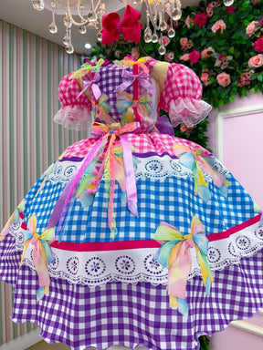 Vestido Marie Junino Laço da Alegria - Toque Delicado para Completar o Visual | Bebeloo Kids