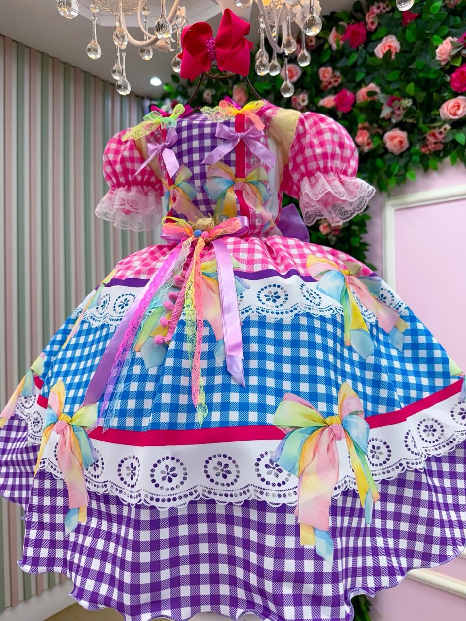 Vestido Marie Junino Laço da Alegria - Toque Delicado para Completar o Visual | Bebeloo Kids