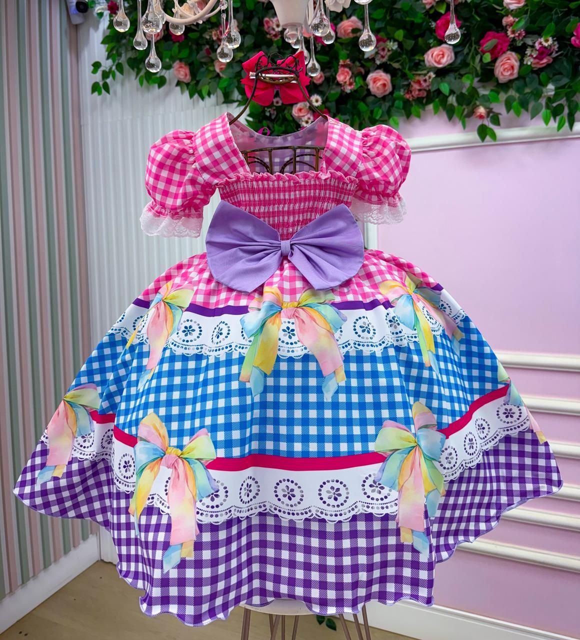 Vestido Marie Junino Laço da Alegria - Toque Delicado para Completar o Visual | Bebeloo Kids