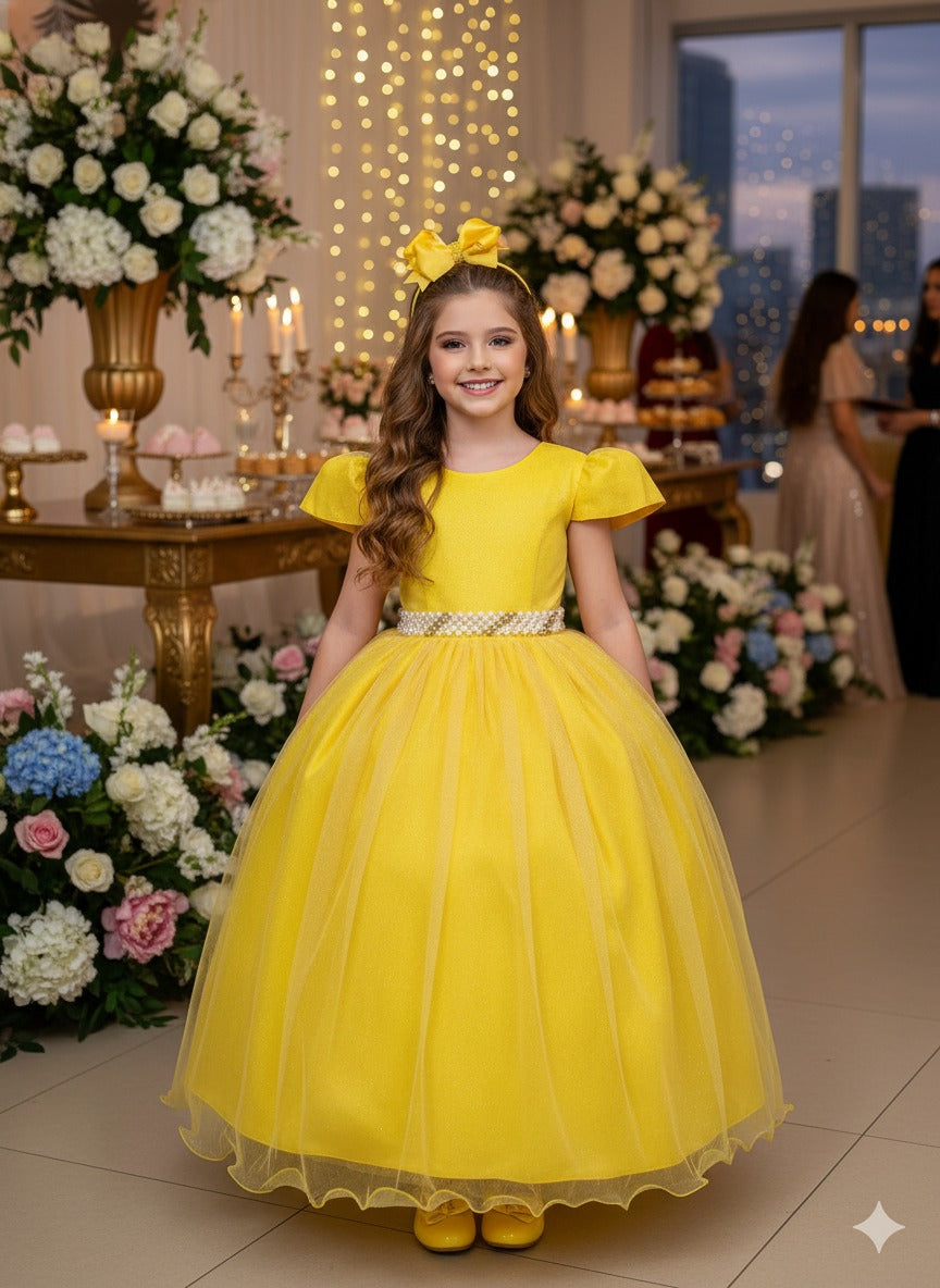 Vestido Marie Longo Heloisa Amarelo (VESTMRLNGHLAMLL)