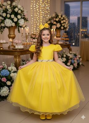 Vestido Marie Longo Heloisa Amarelo (VESTMRLNGHLAMLL)