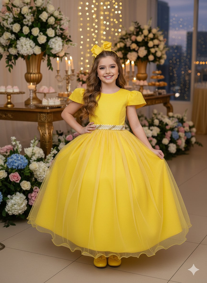 Vestido Marie Longo Heloisa Amarelo (VESTMRLNGHLAMLL)
