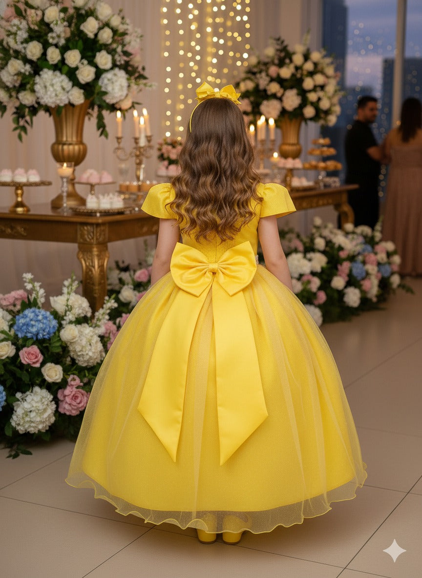 Vestido Marie Longo Heloisa Amarelo (VESTMRLNGHLAMLL)