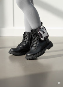 Bota\Coturno Nilqi Mimosa Preto - Qualidade e Cuidado para os Pequenos | Bebeloo Kids