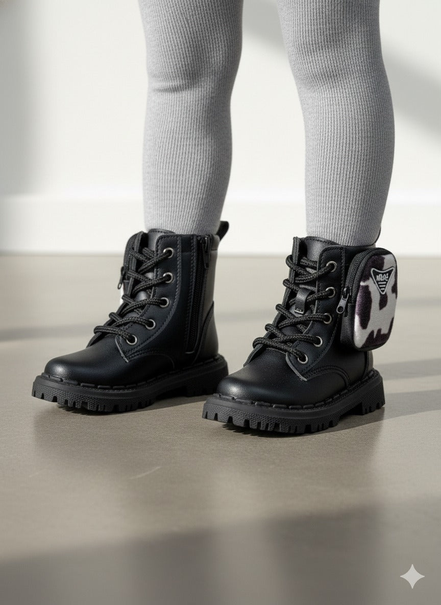 Bota\Coturno Nilqi Mimosa Preto - Qualidade e Cuidado para os Pequenos | Bebeloo Kids