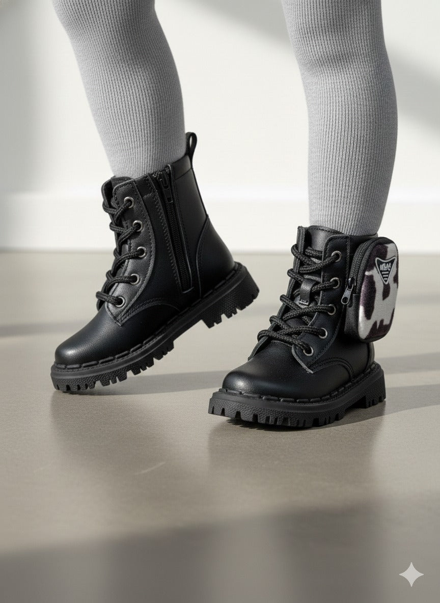 Bota\Coturno Nilqi Mimosa Preto - Qualidade e Cuidado para os Pequenos | Bebeloo Kids