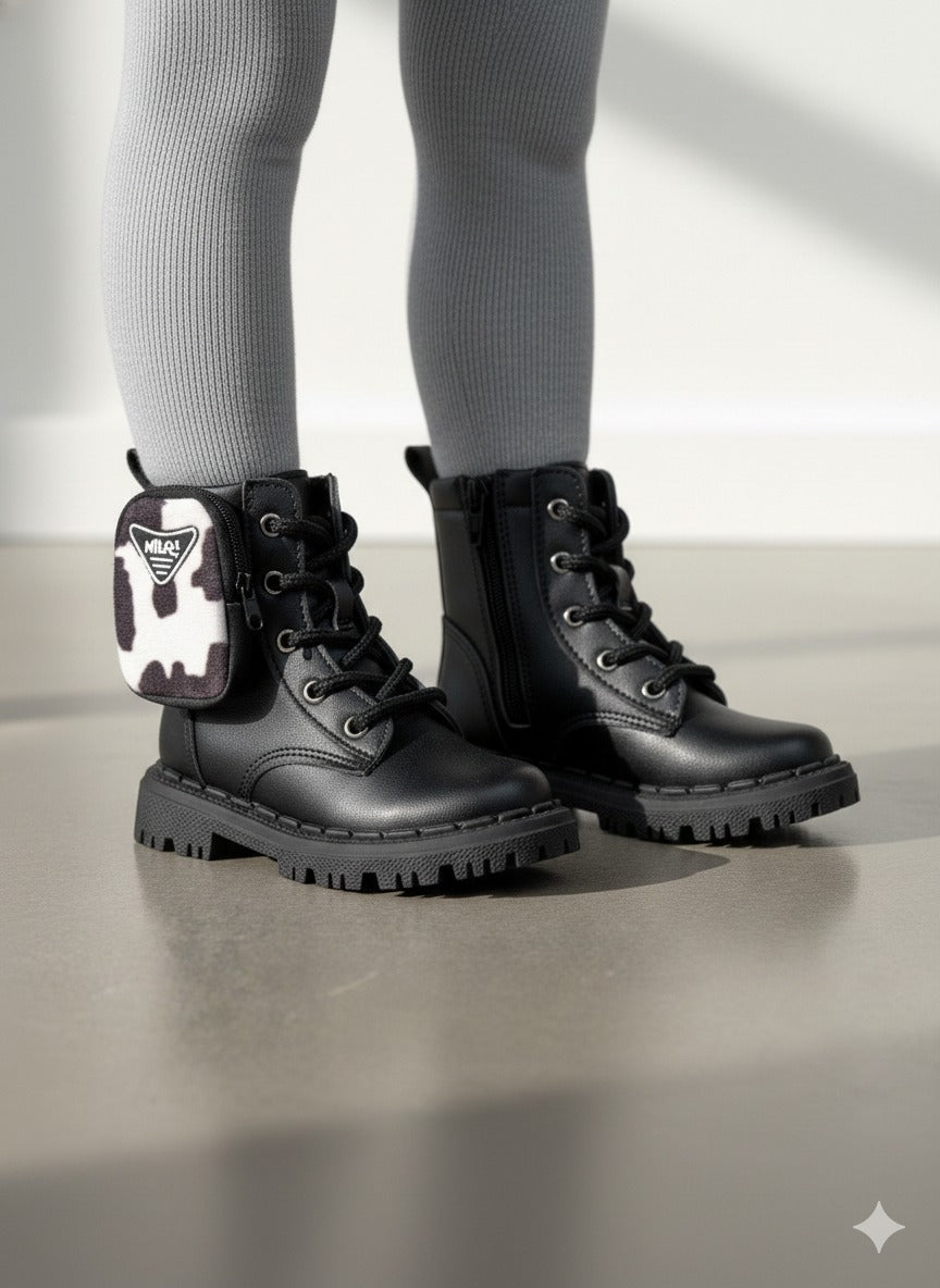 Bota\Coturno Nilqi Mimosa Preto - Qualidade e Cuidado para os Pequenos | Bebeloo Kids