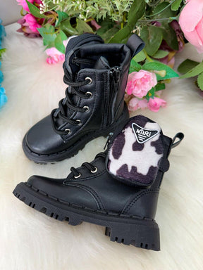 Bota\Coturno Nilqi Mimosa Preto - Qualidade e Cuidado para os Pequenos | Bebeloo Kids