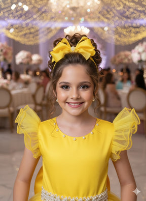 Vestido Marie Longo Amanda Amarelo - Leveza e Elegância para Meninas | Bebeloo Kids