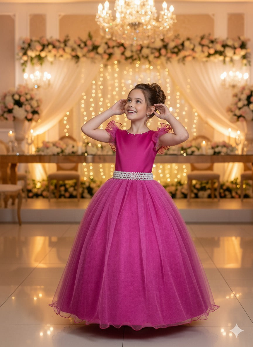 Vestido Marie Longo Amanda Pink - Leveza e Elegância para Meninas | Bebeloo Kids
