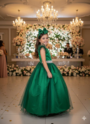 Vestido Marie Longo Amanda Verde Bandeira - Leveza e Elegância para Meninas | Bebeloo Kids
