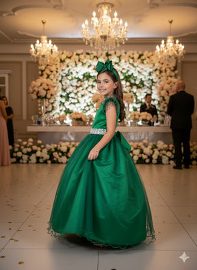 Vestido Marie Longo Amanda Verde Bandeira - Leveza e Elegância para Meninas | Bebeloo Kids