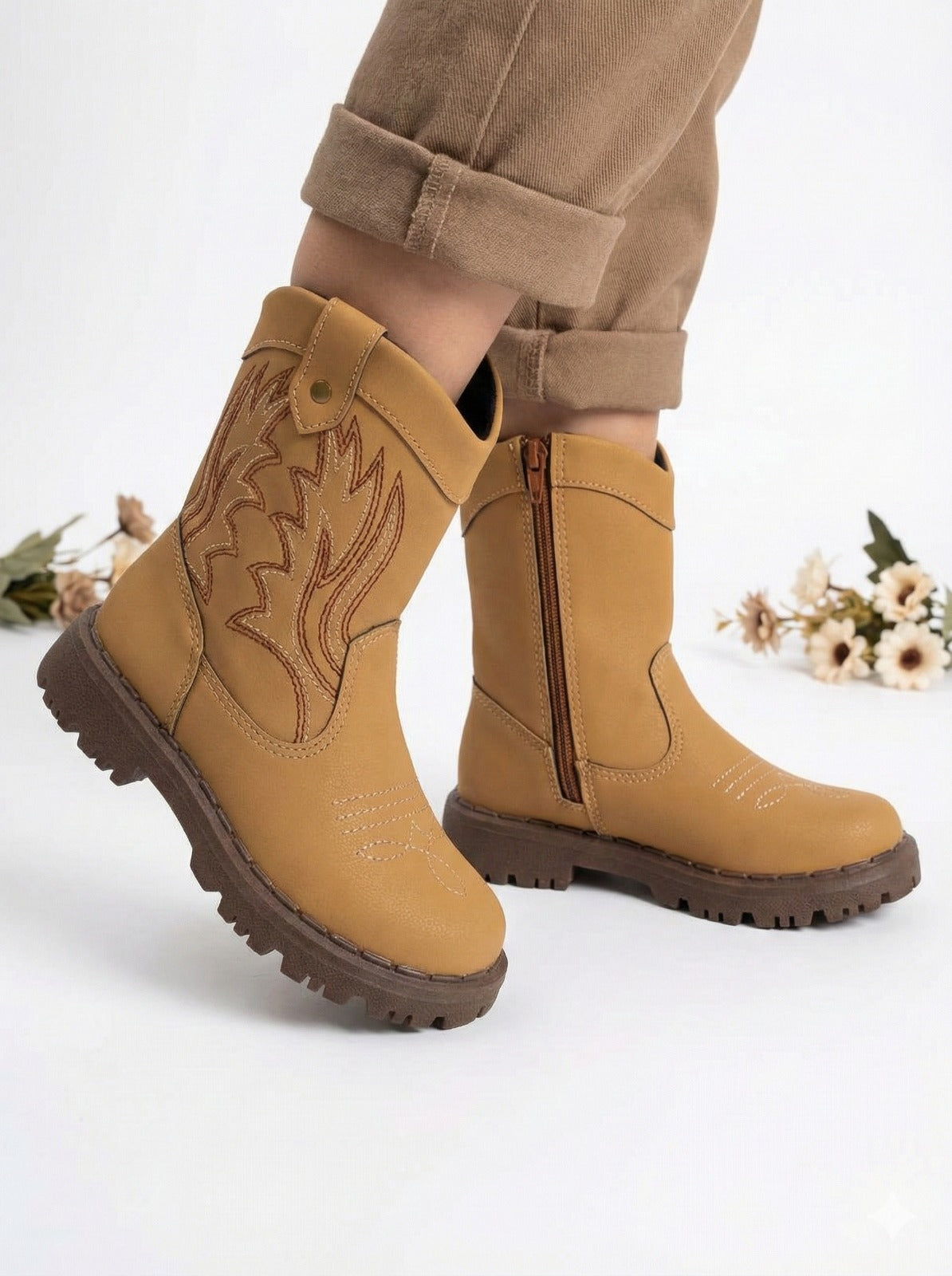 Bota Texana Nilqi Country Mostarda - Qualidade e Cuidado para os Pequenos | Bebeloo Kids