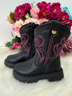 Bota\Coturno Nilqi Bella Preto - Qualidade e Cuidado para os Pequenos | Bebeloo Kids