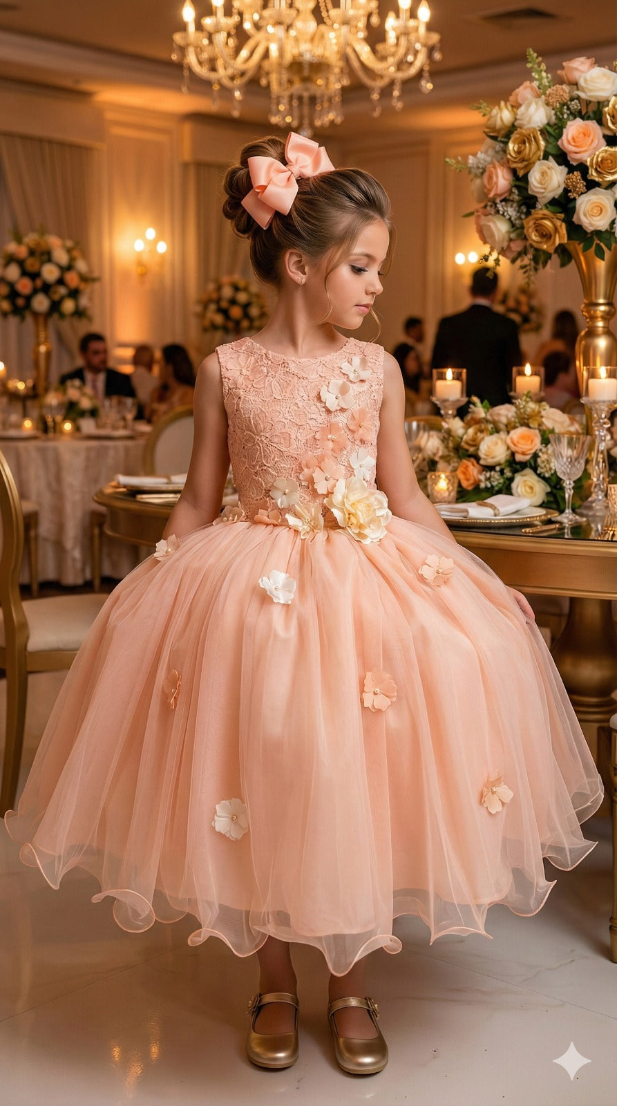 Vestido Juvenil Vila Lele Regata Flores Pessego - Leveza e Elegância para Meninas | Bebeloo Kids