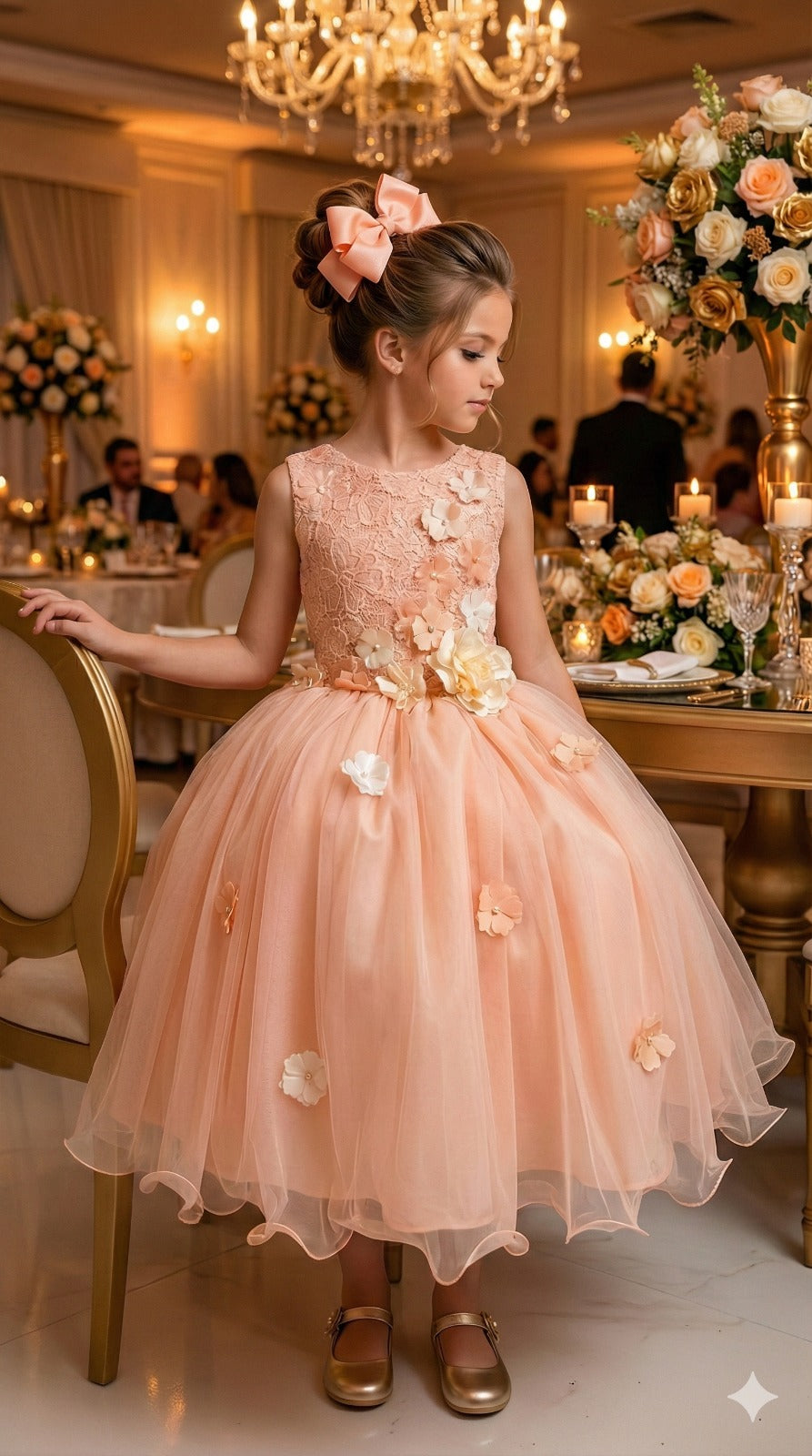 Vestido Juvenil Vila Lele Regata Flores Pessego - Leveza e Elegância para Meninas | Bebeloo Kids