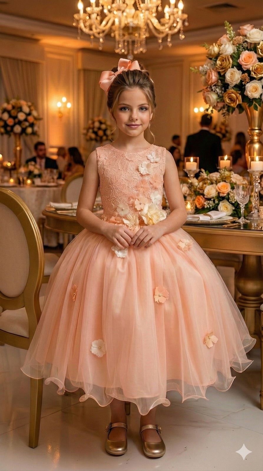 Vestido Juvenil Vila Lele Regata Flores Pessego - Leveza e Elegância para Meninas | Bebeloo Kids
